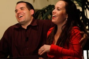 couple laughing